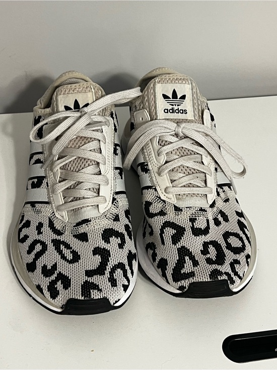 adidas Shoes - adidas White & Black Leopard Print women’s sneakers 9